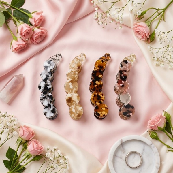 Fashion Alley 10 cm Banana Hair Clip For Women Pack of 12