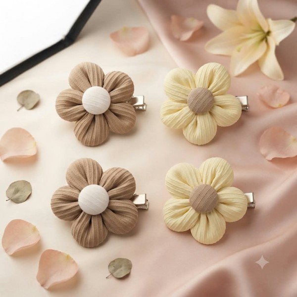 Fashion Alley flower Design Hair Pin For kids Pack Of 10 Pc
