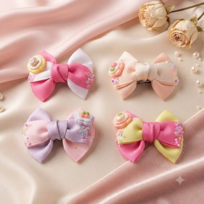 Fashion Alley Bow Design Hair Pin For kids Pack Of 12 Pc