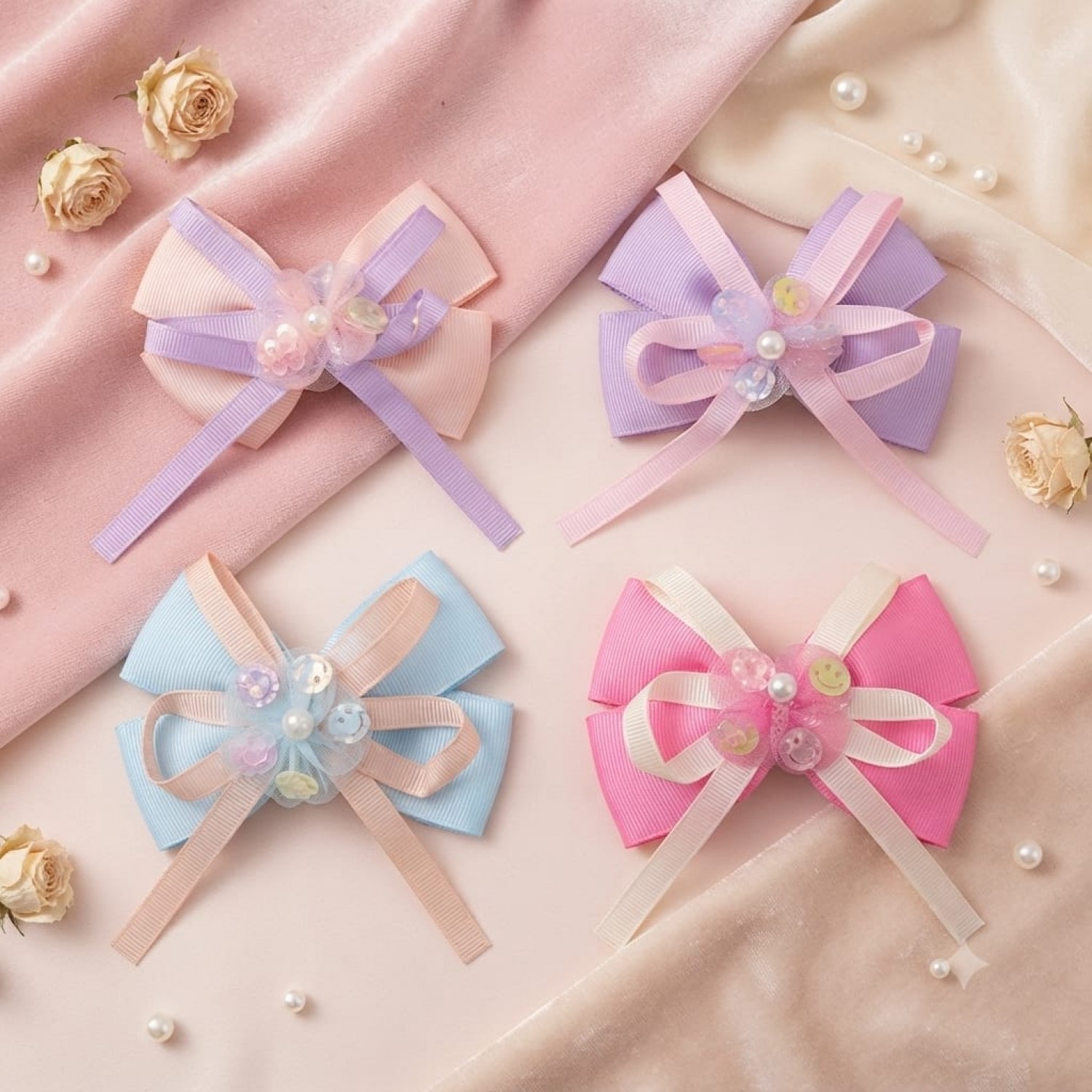Fashion Alley Bow Design Hair Pin For Women Pack Of 10 Pc