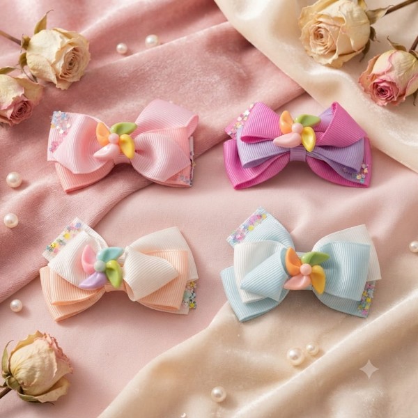 Fashion Alley Bow Design Hair Pin For kids Pack Of 10 Pc