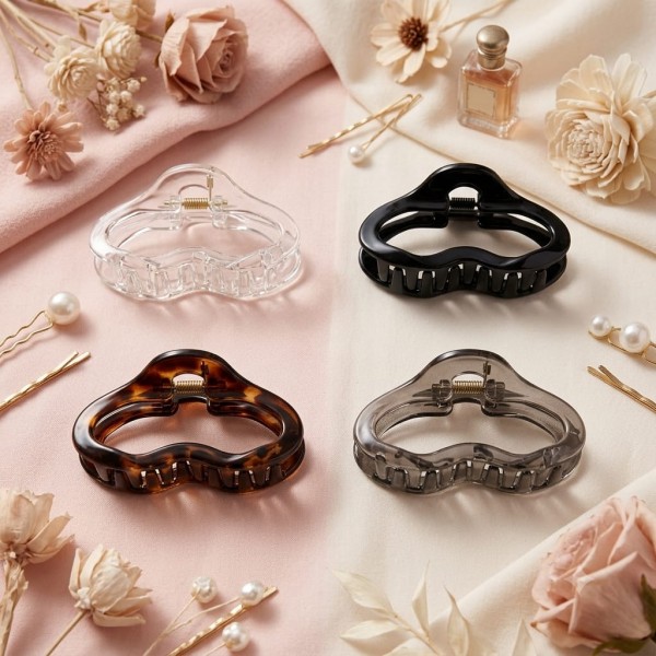 Fashion Alley 9Cm Hair Claw For Women Pack Of 12 Pc