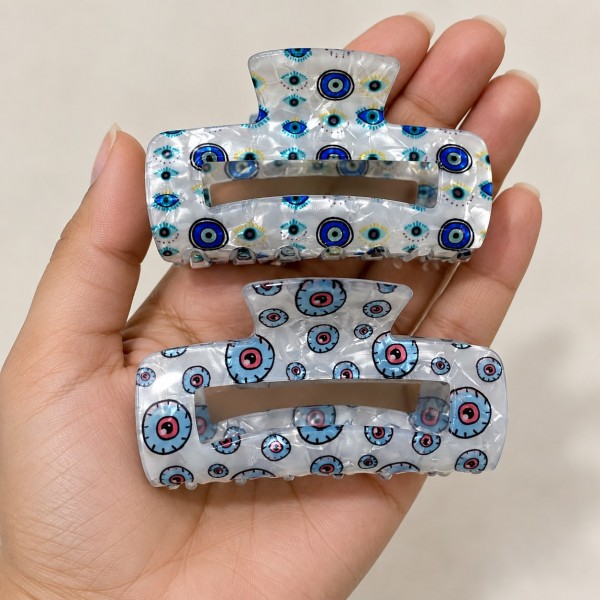 Fashion Alley 8 Cm Evil Eye Hair Claw For Women Pack Of 12 Pc Fashion Alley 8 Cm Evil Eye Hair Claw For Women Pack Of 12 Pc