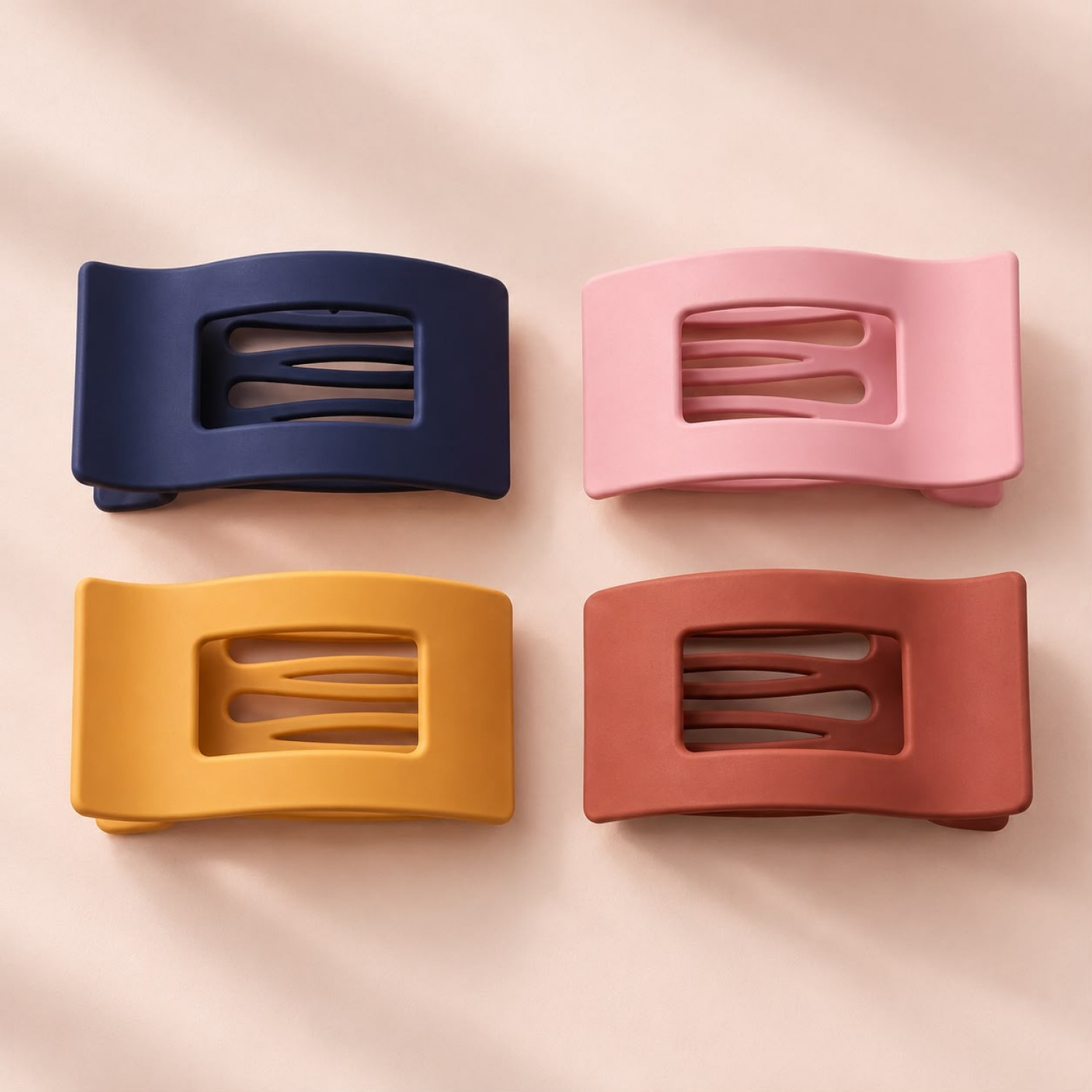 Fashion Alley 10 CM Matte Hair Claw For Women Pack Of 12