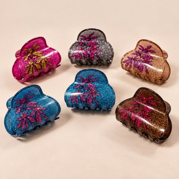 Fashion Alley 4.5 Cm Hair Claw For Women Pack Of 12 Pc