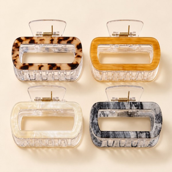 Fashion Alley 5.5 Hair Claw For Women Pack Of 12 Pc