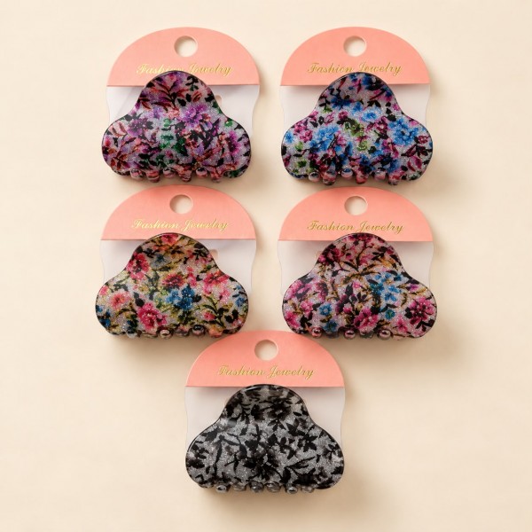 Fashion Alley 5 Hair Claw For Women Pack Of 12 Pc