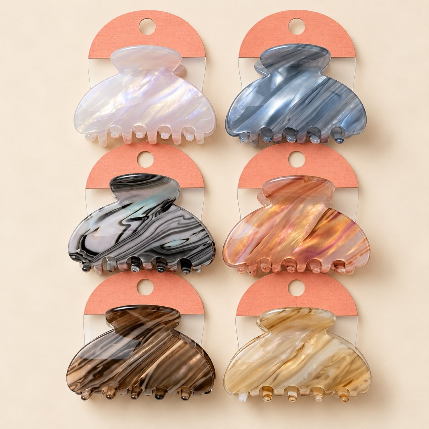 Fashion Alley 7 Cm Hair Claw For Women Pack Of 12