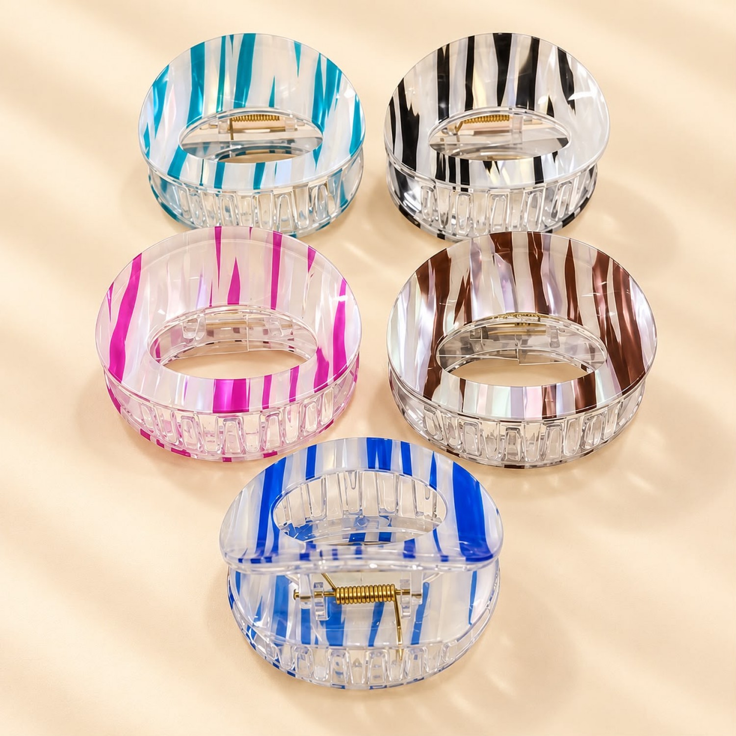 Fashion Alley 7Cm Hair Claw For Women Pack Of 12 Pc