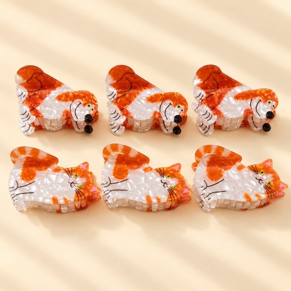 Fashion Alley 7Cm puppy design Hair Claw For Women Pack Of 12