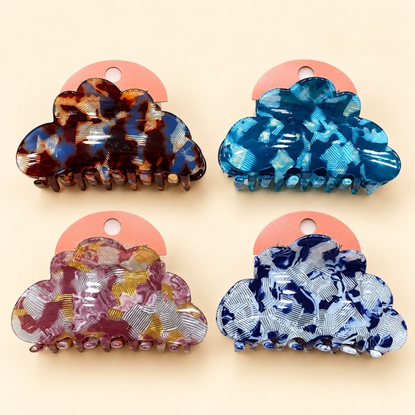 Fashion Alley 9 Cm Hair Claw For Women Pack Of 12 Pc
