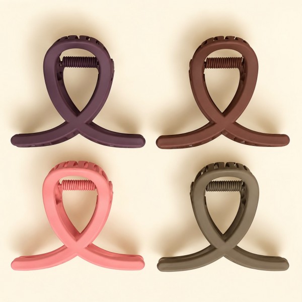 Fashion Alley 9 Cm Hair Claw For Women Pack Of 12 Pc