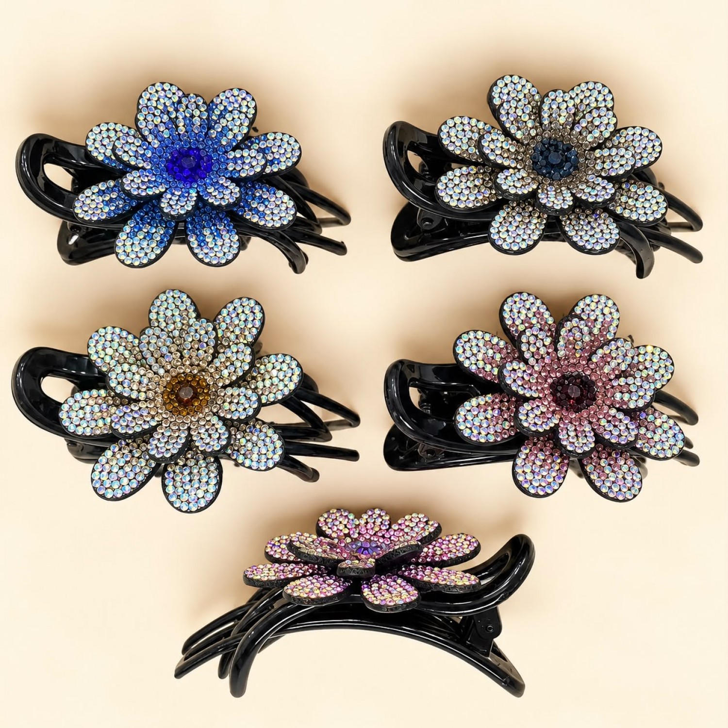 Fashion Alley 6 Cm Hair Claw For Women Pack Of 12 Pc