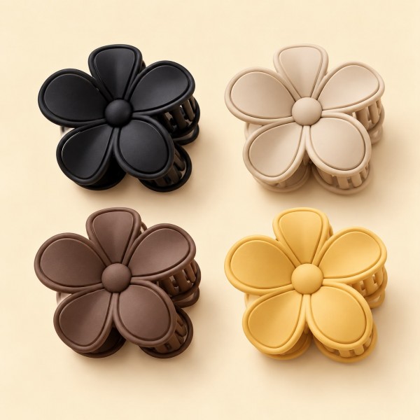 Fashion Alley 8 Cm Matt Hair Claw For Women Pack Of 12 Pc