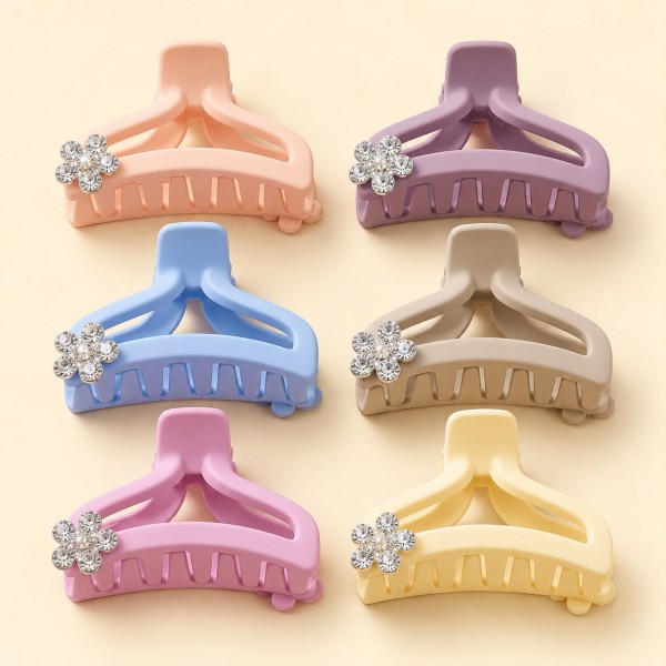 Fashion Alley 8 Cm Matt Hair Claw For Women Pack Of 12
