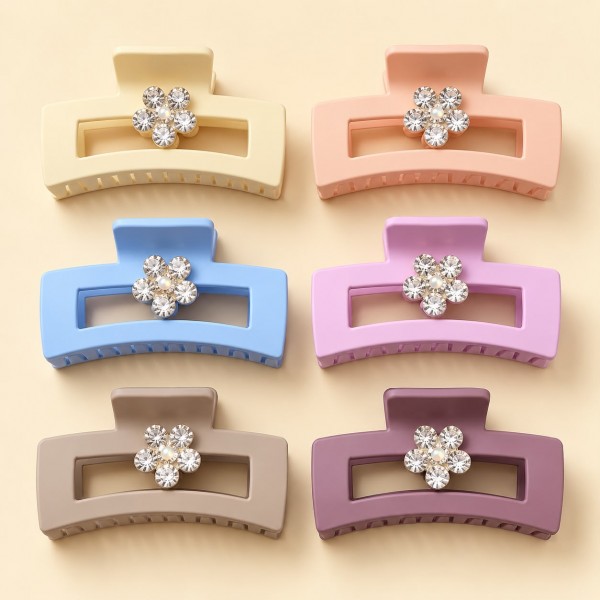 Fashion Alley 8 Cm Matt Hair Claw For Women Pack Of 12