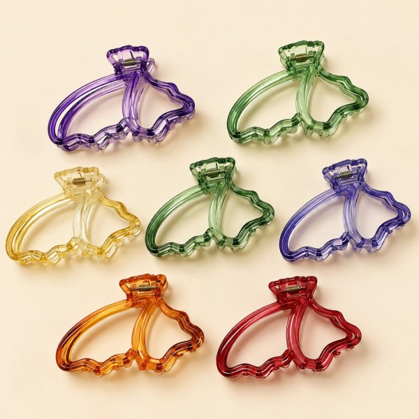 Fashion Alley 8 Cm Hair Claw For Women Pack Of 12 Pc