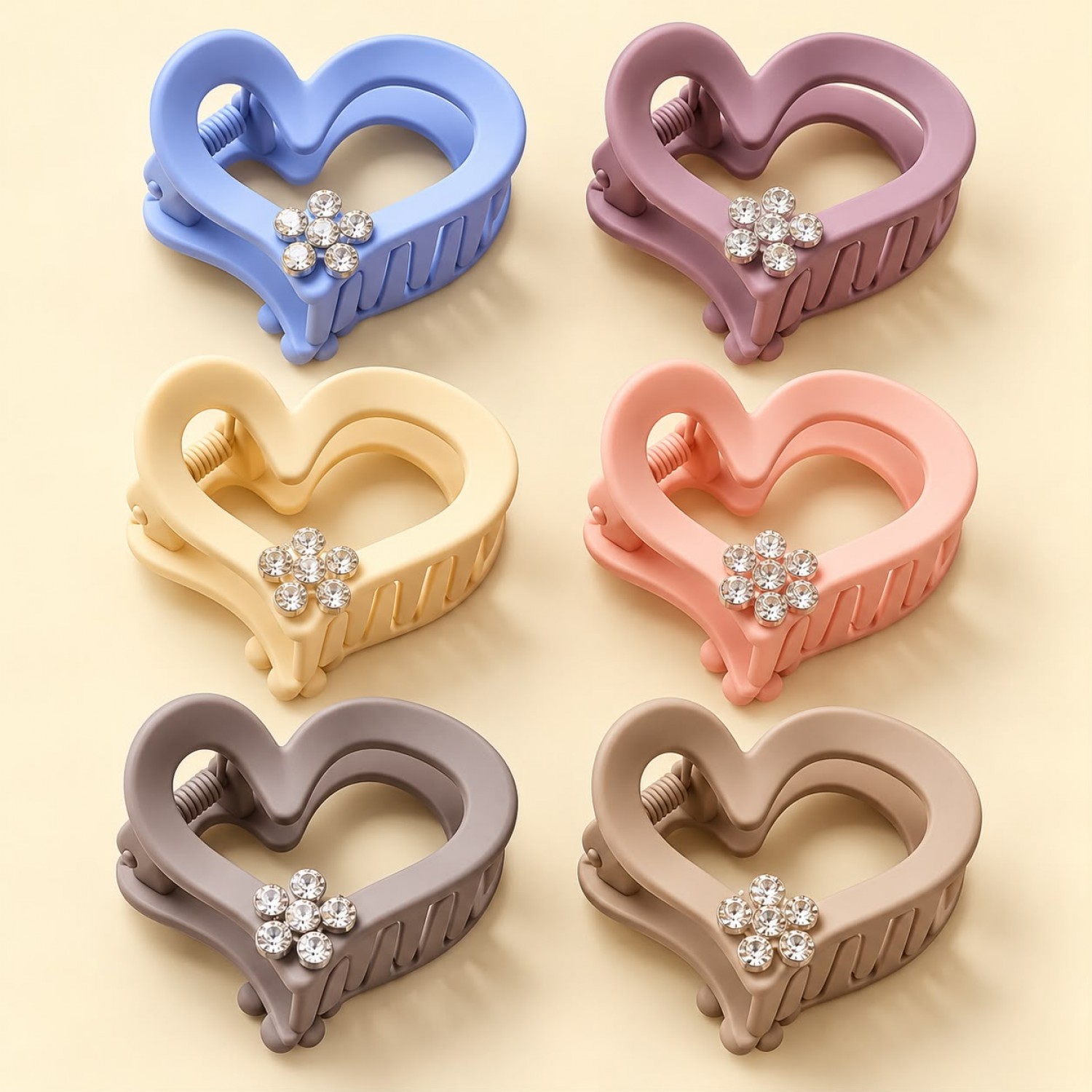 Fashion Alley 8 Cm Matt Hair Claw For Women Pack Of 12