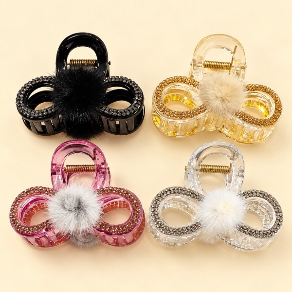 Fashion Alley 8 Cm Hair Claw For Women Pack Of 12 Pc 
