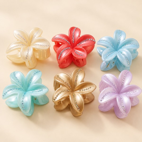 Fashion Alley 8Cm Shine Hair Claw For Women Pack Of 12