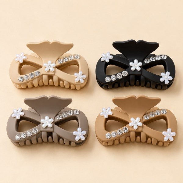 Fashion Alley 9 Cm Matt Hair Claw For Women Pack Of 12