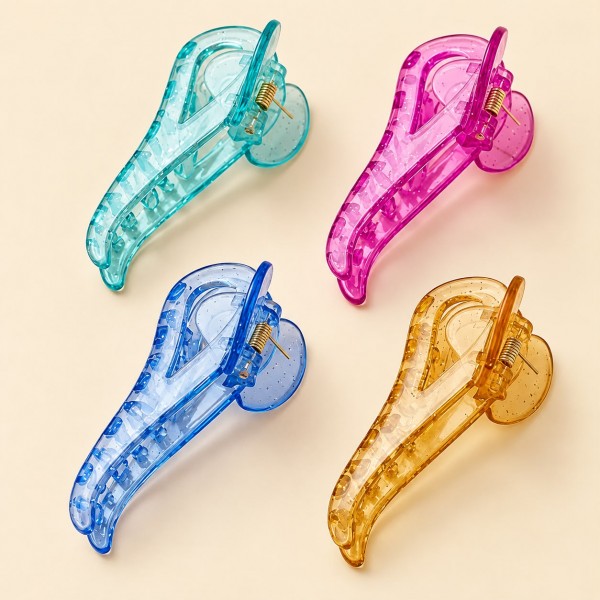 Fashion Alley 9 Cm women Hair Claw Pack Of 12 Peace