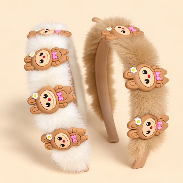 Fashion Alley Fur Hair Band For Kids Pack Of 12 Pc Fashion Alley Fur Hair Band For Kids Pack Of 12 Pc