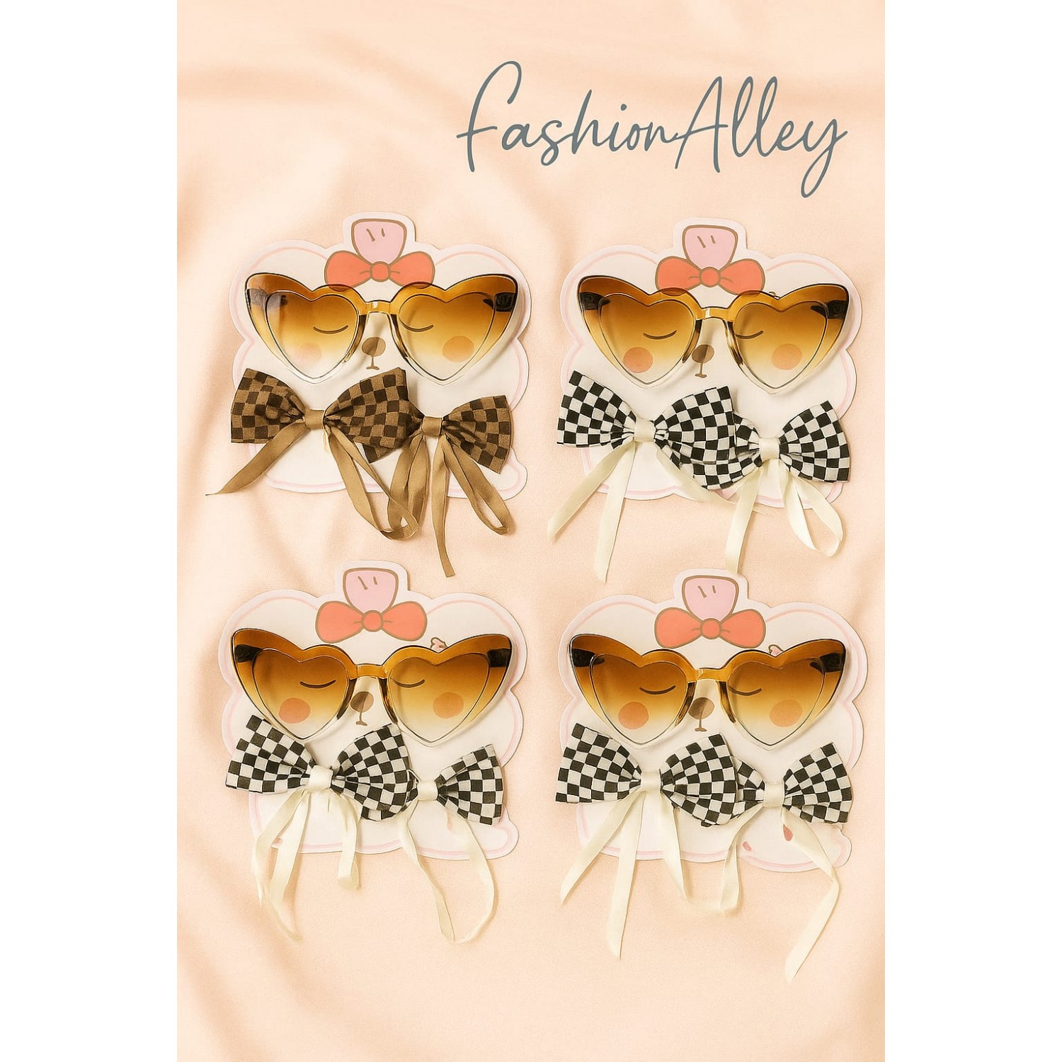 Fashion Alley Sunglasses With Bow Pins Gift Set Combo For Kids Pack Of 12 Card Fashion Alley Sunglasses With Bow Pins Gift Set Combo For Kids Pack Of 12 Card