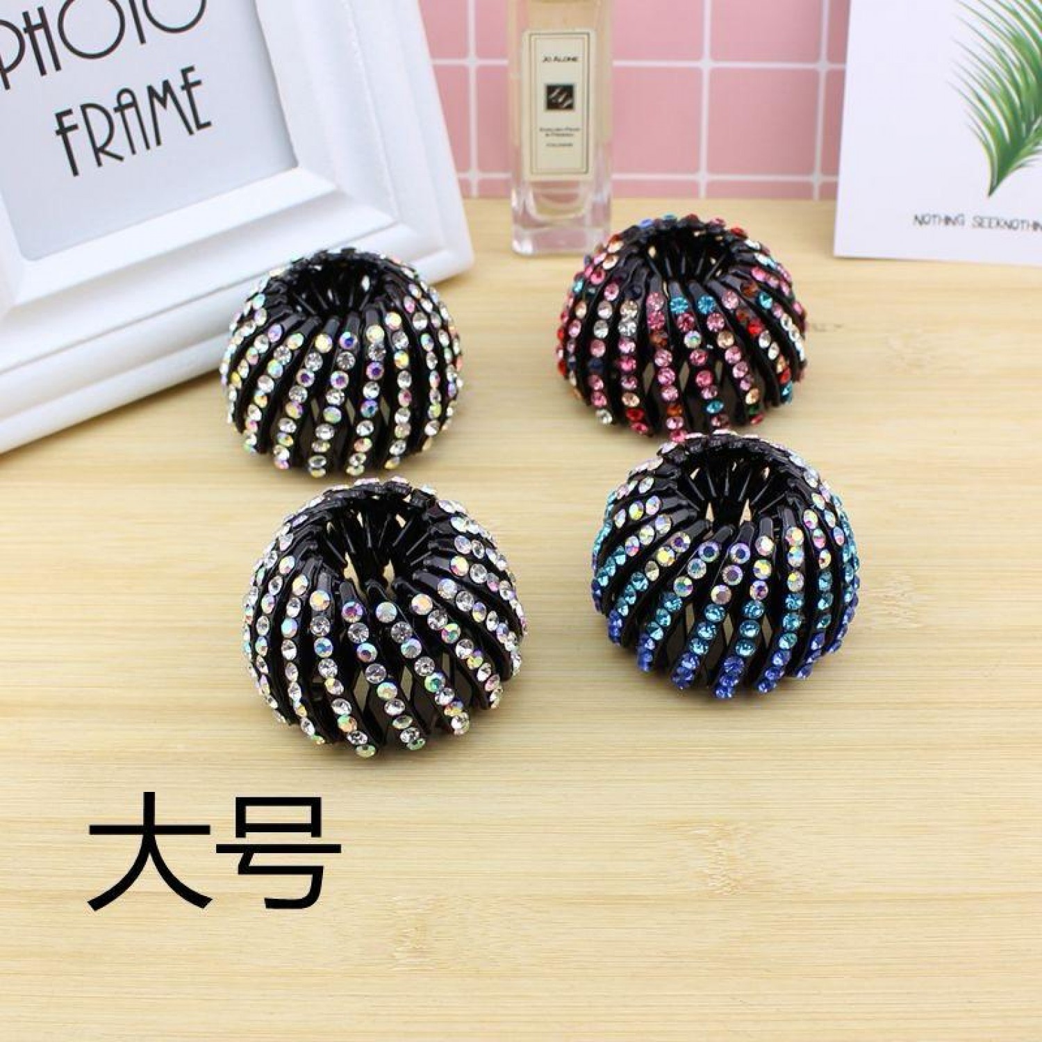 Fashion Alley Black Crystal Juda For Women Pack Of 12 