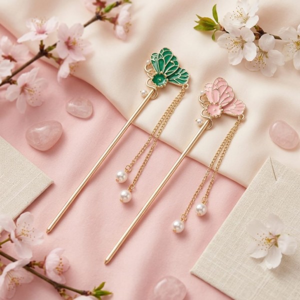 Fashion Alley Chinese Style Hair Sticks Handmade Hair Clip For Women Pack Of 12 Pc