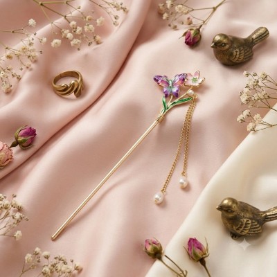Fashion Alley Chinese Style Hair Sticks Handmade Hair Clip For Women Pack Of 12 Pc