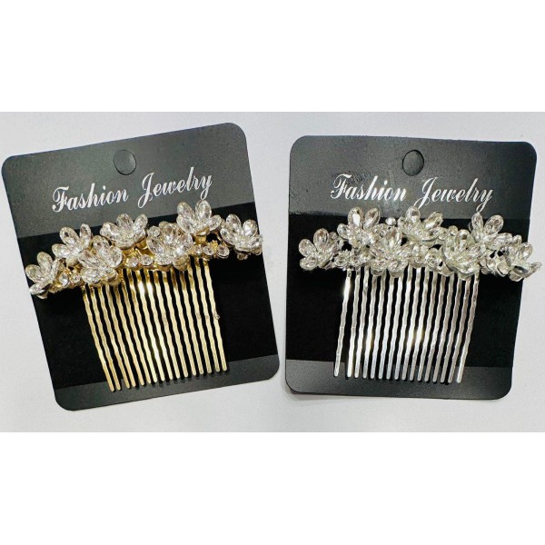 Fashion Alley Korean Assorted Design Metal Comb Clip [ Pack Of 12]