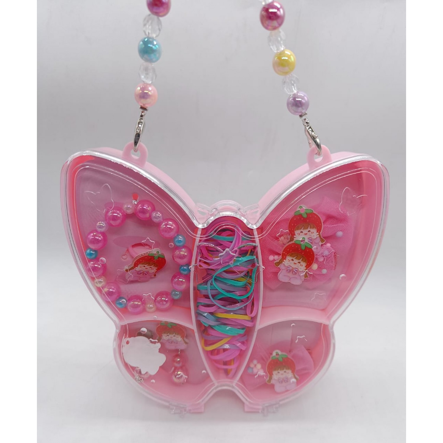 Fashion Alley Kids Combo Gift Bag Hair Pin Rubber Band With Necklace Set {Pack Of 3 Box}