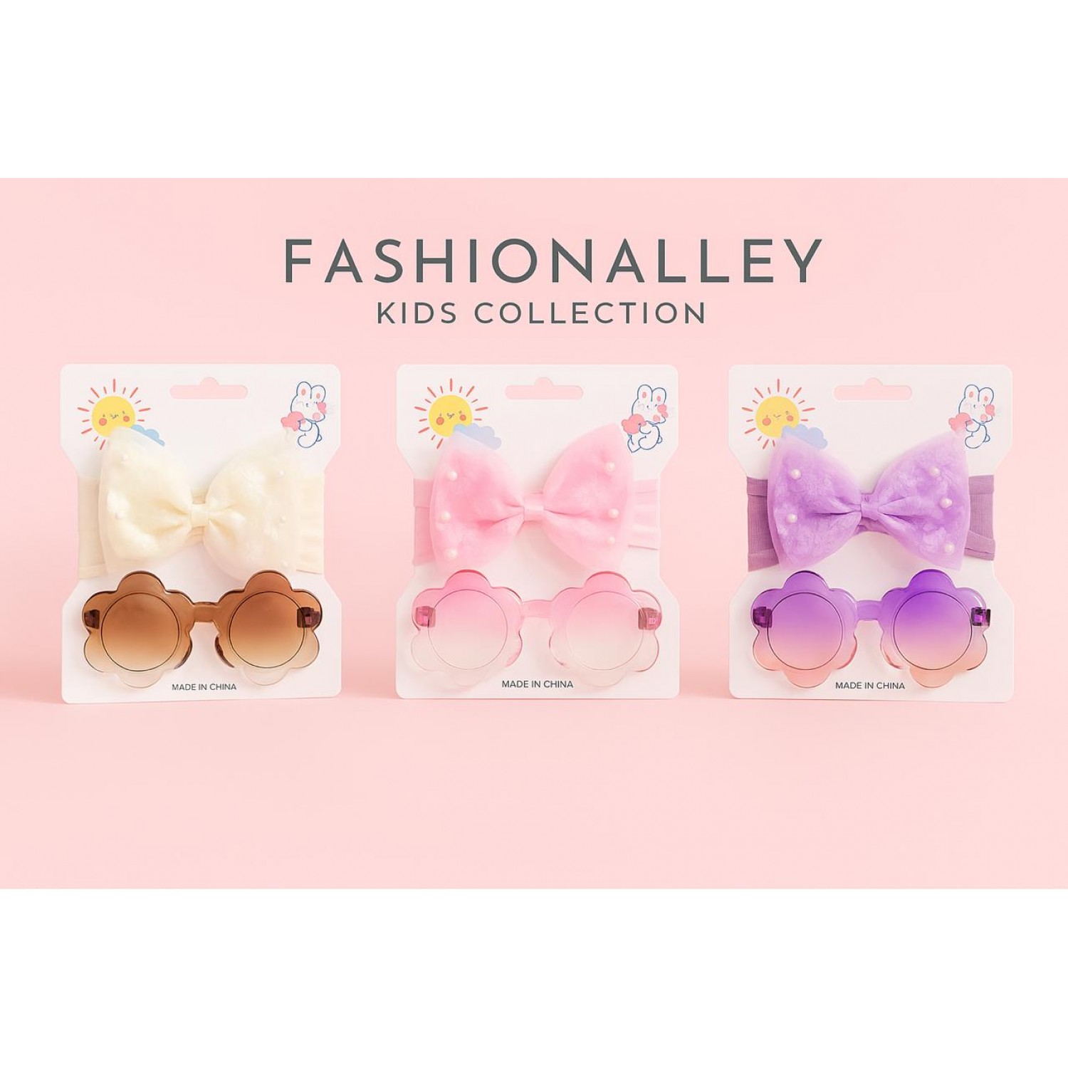 Fashion Alley Sunglasses With Bow Hair Band Gift Set Combo For Kids Pack Of 12 Card Fashion Alley Sunglasses With Bow Hair Band Gift Set Combo For Kids Pack Of 12 Card