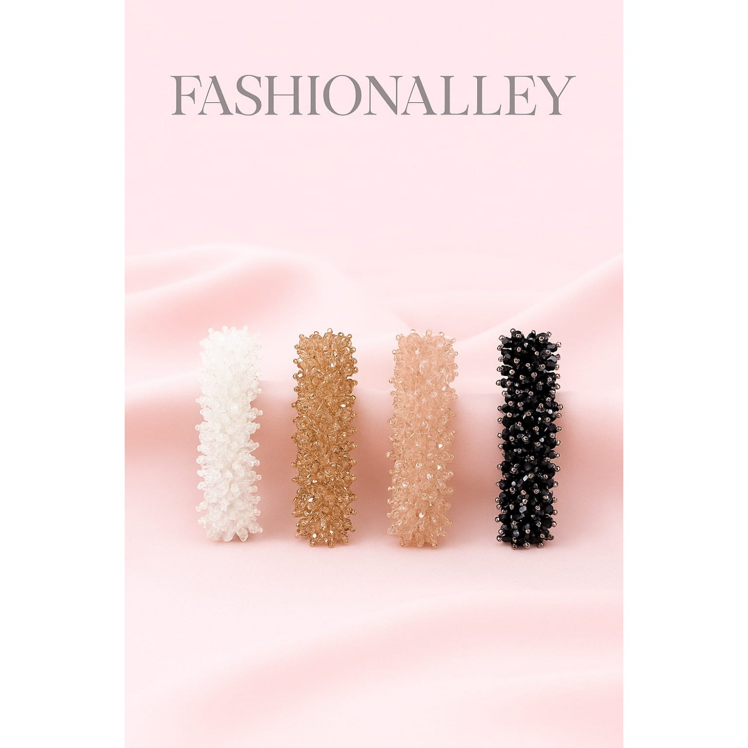 Fashion Alley 9 CM Crystal Back Clip For Women Pack Of 12