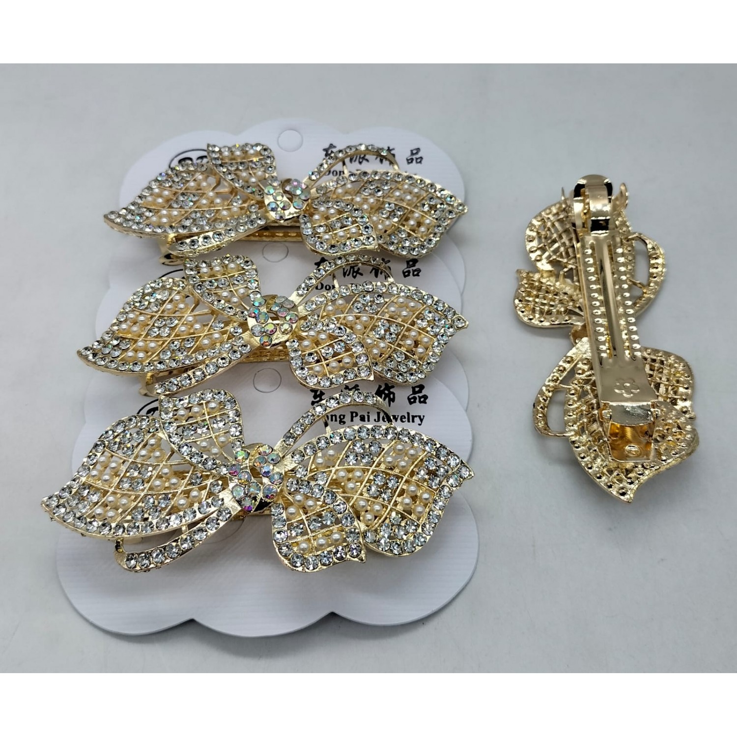 Fashion Alley Stone Back Clip For Women [Pack Of 12]