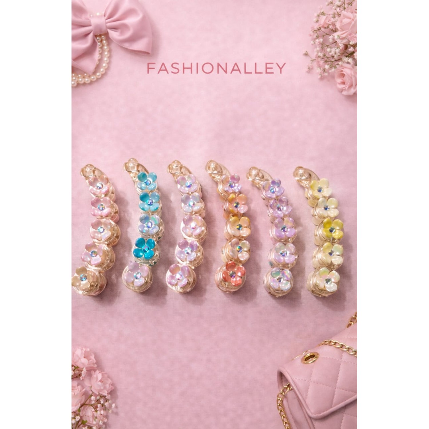 Fashion Alley 11 Cm Banana Clip For Women Pack Of 12 Pc