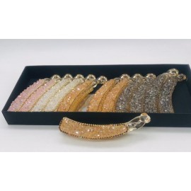 Fashion Alley Crystal 11cm Hair Banana Clip For Women [Pack Of 12] 