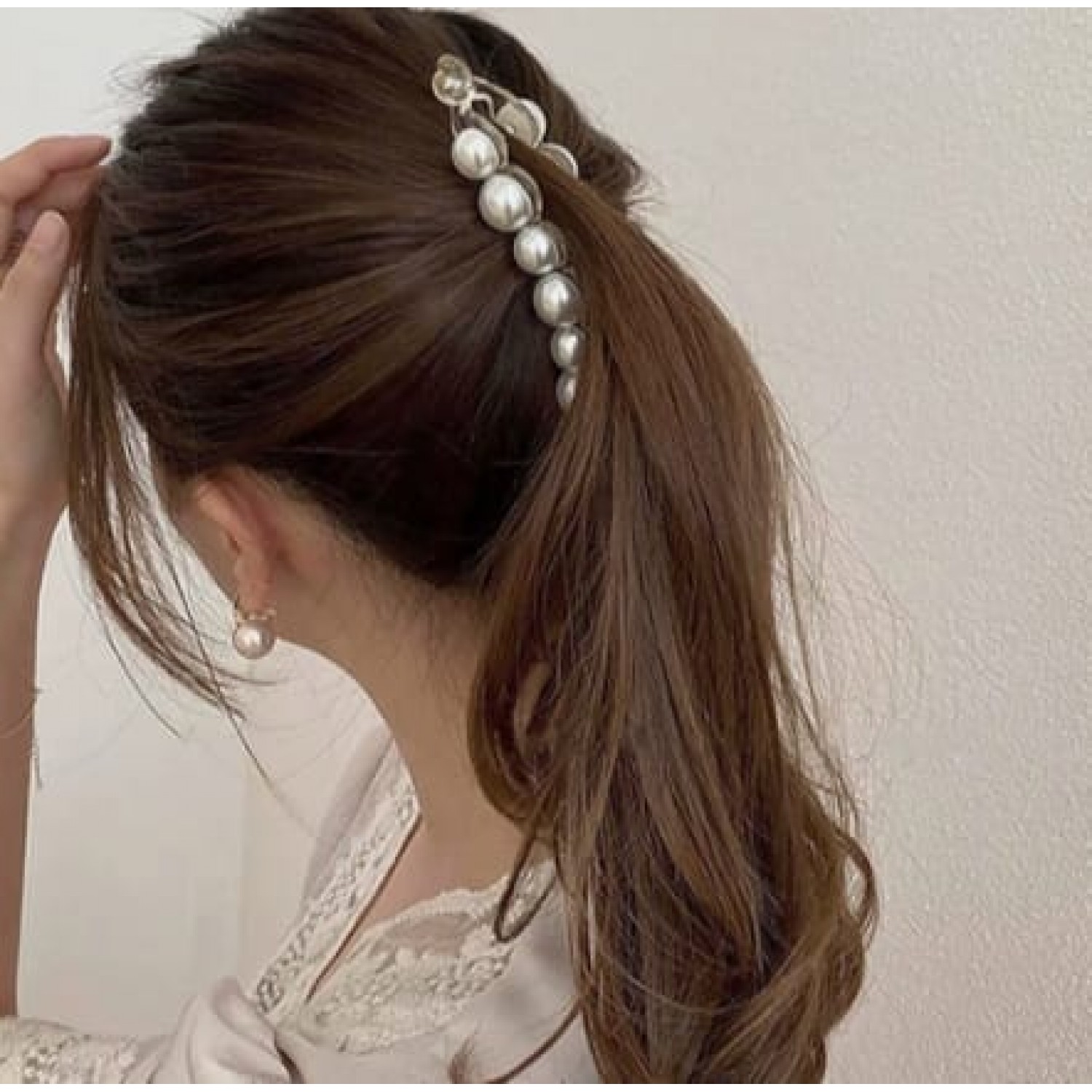 Fashion Alley 11cm Pearl Hair Banana Clip For Women [Pack Of 12]