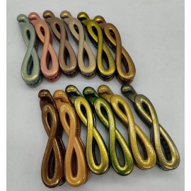 Fashion Alley 8 CM Shine Banana Clip For Women [Pack Of 12]