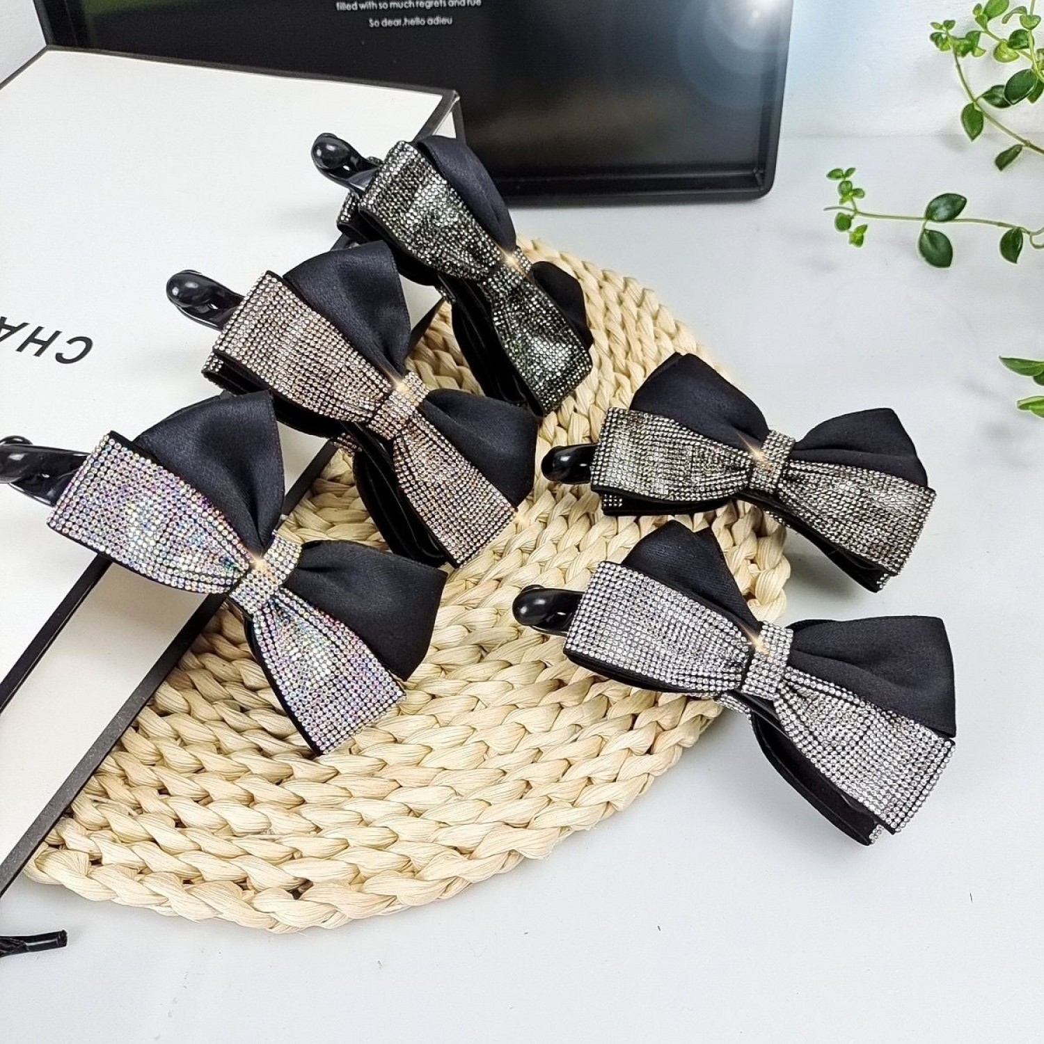 Fashion Alley Bow Design 9 Cm Banana Clip For Women Pack Of 12 Pc