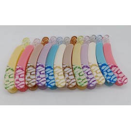 Fashion Alley Assorted Design Small Size Banana Hair Clip ( Pack of 12 )