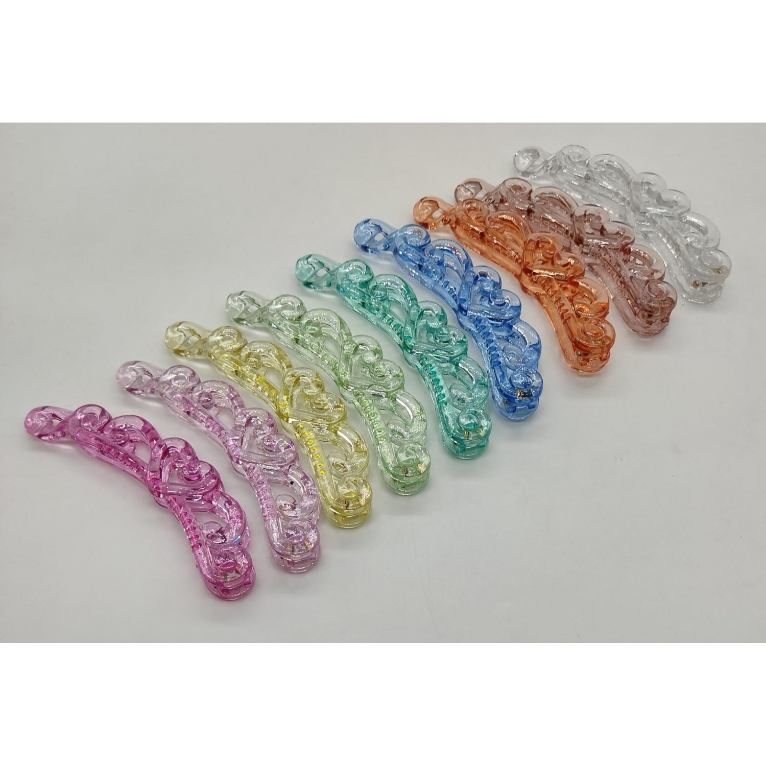 Fashion Alley Assorted Design Banana Hair Clip ( Pack of 12 ) Fashion Alley Assorted Design Banana Hair Clip ( Pack of 12 )