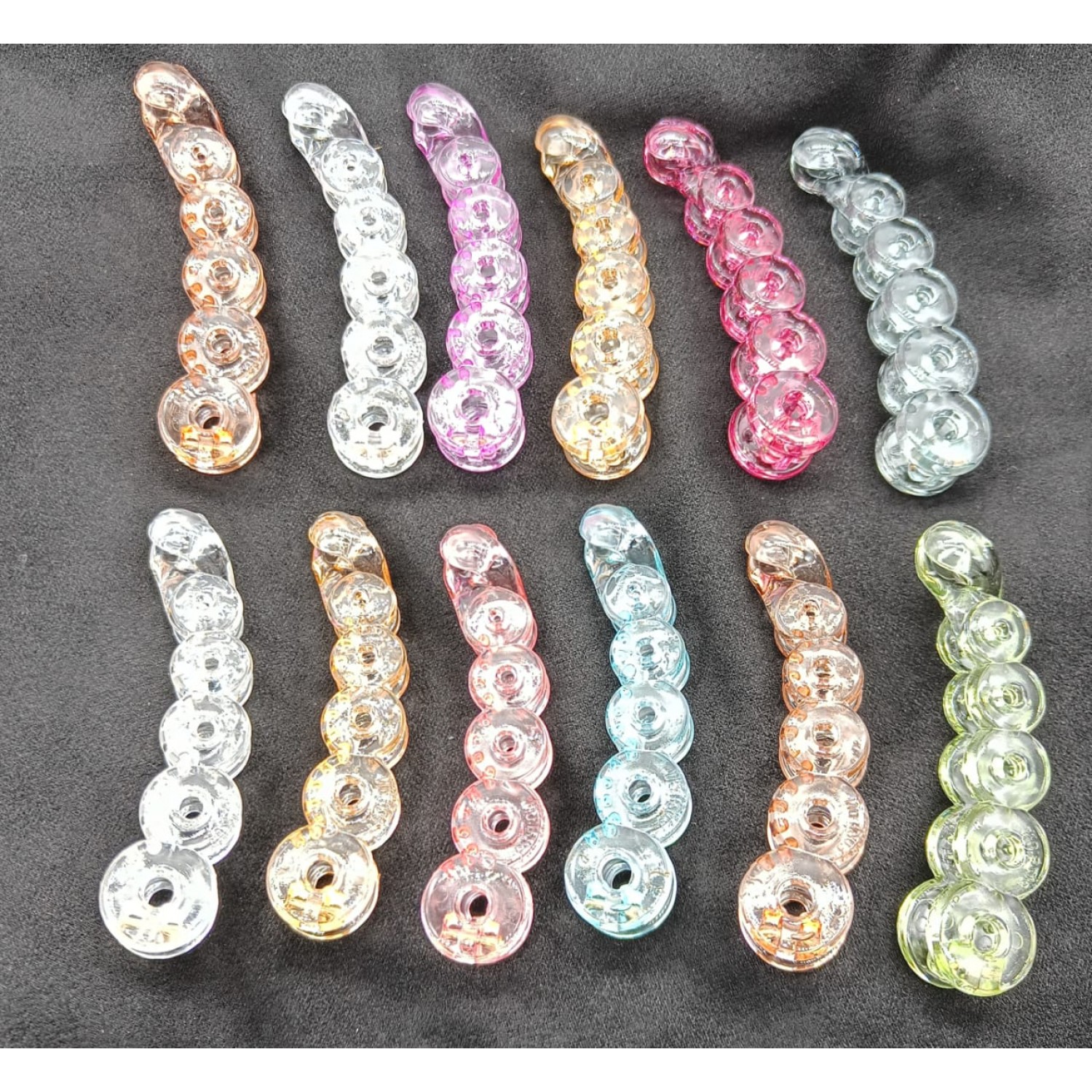 Fashion Alley 8 CM Shine Banana Clip For Women [Pack Of 12]