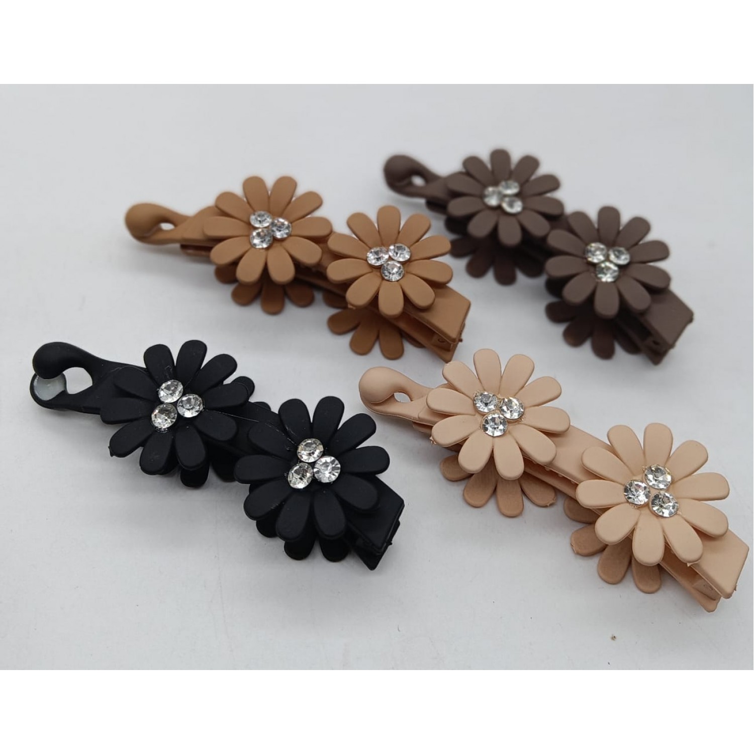 Fashion Alley Assorted Design 10CM Matt Finish Hair Banana Clip For Women {Pack Of 12}