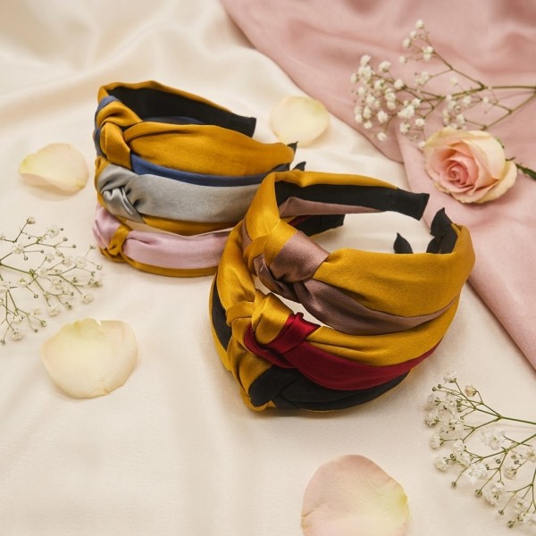 Fashion Alley Korean Knot Hairband Double Shade {Pack of 12}