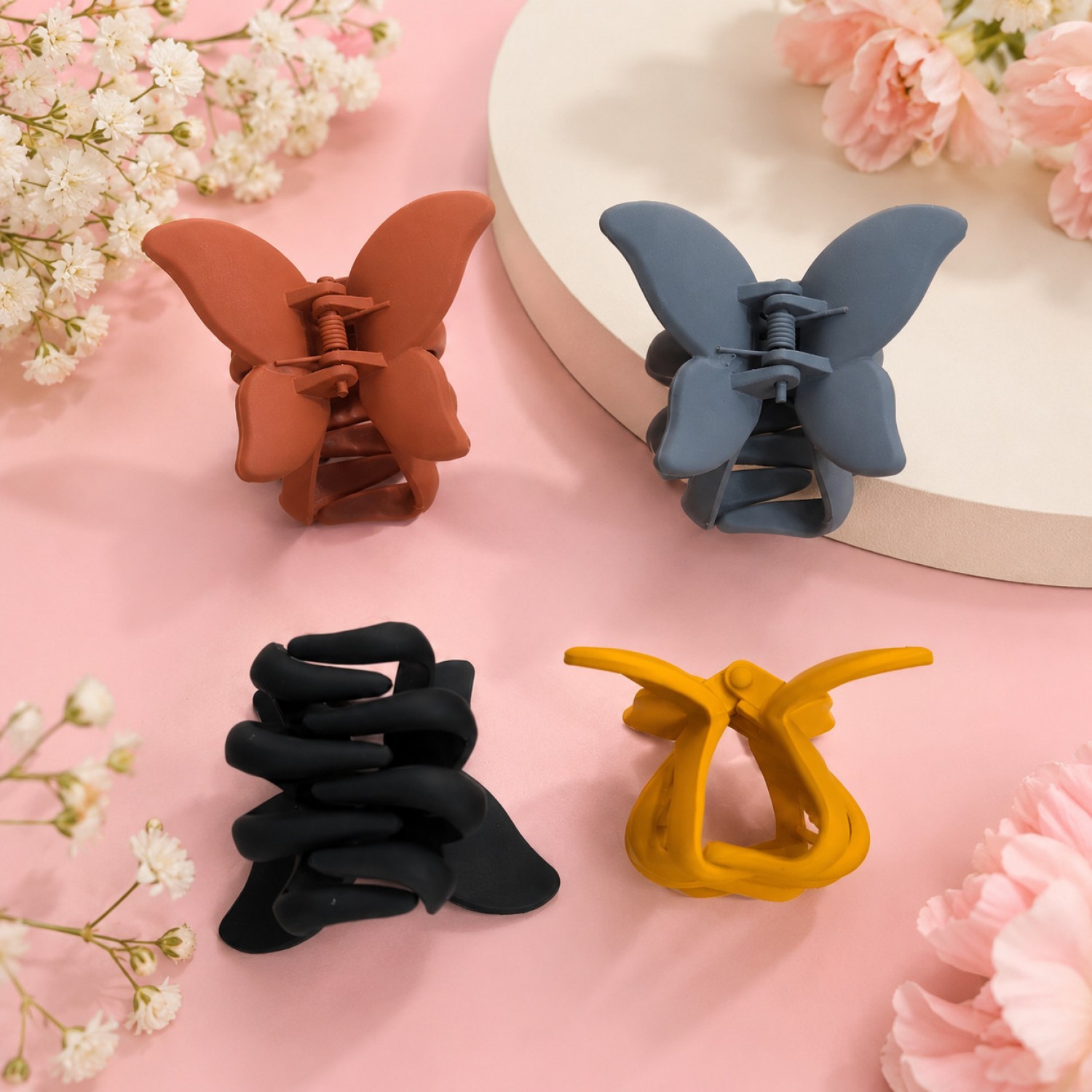 Fashion Alley 5Cm Hair Claw For Women [Pack Of 12]