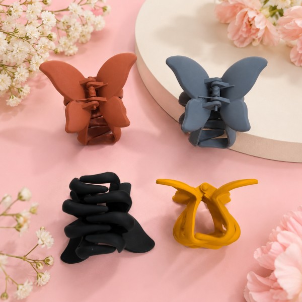 Fashion Alley 5Cm Hair Claw For Women [Pack Of 12]