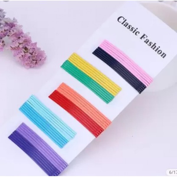 Fashion Alley Matt Colorful Boby Pin [Pack Of 12 Cards]