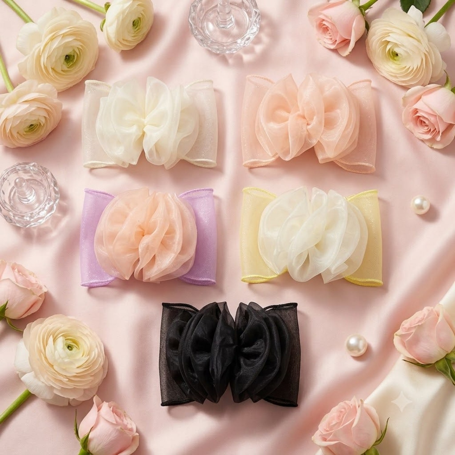 Fashion Alley Bow Design Hair Pin For Women Pack Of 5 Pc